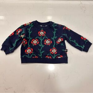 Rowing Blazers Infant Navy Floral Sweater Size 3-6 Months